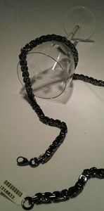 Ion Plated Black Stainless Steel 24" Chain